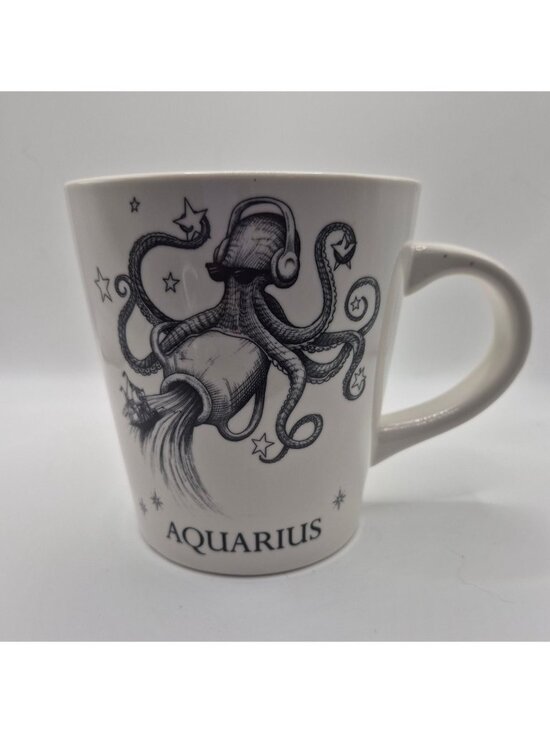 Williams Sonoma Other - Aquarius Zodiac Mug By Williams Sonoma With Octopus Design Messages